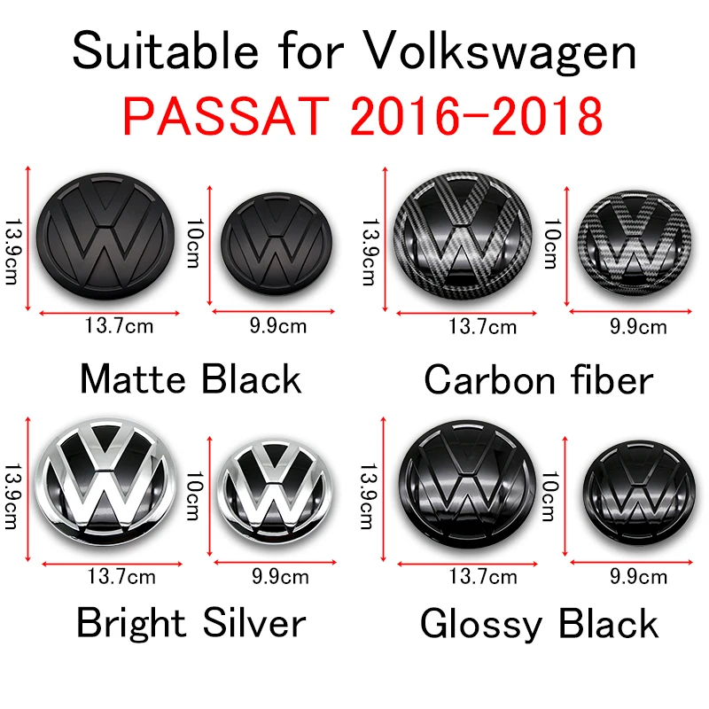 Frontgrill-Emblem, Motorhauben-Emblem, Heck-Emblem, Kofferraum-Emblem für Passat B8 2016 2017 2018, Dekorationszubehör, Ersatzteile – Detail 1