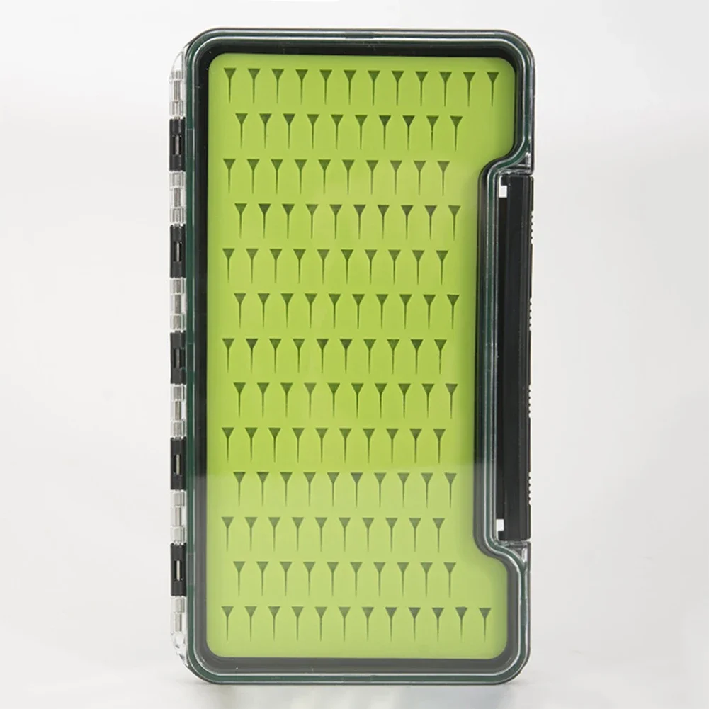 

Fly Fishing Box Waterproof Flies Silicone Insert Clear Lid Jigs Tackle Boxes Durable Double Sided Jig Box Fishing Accessories