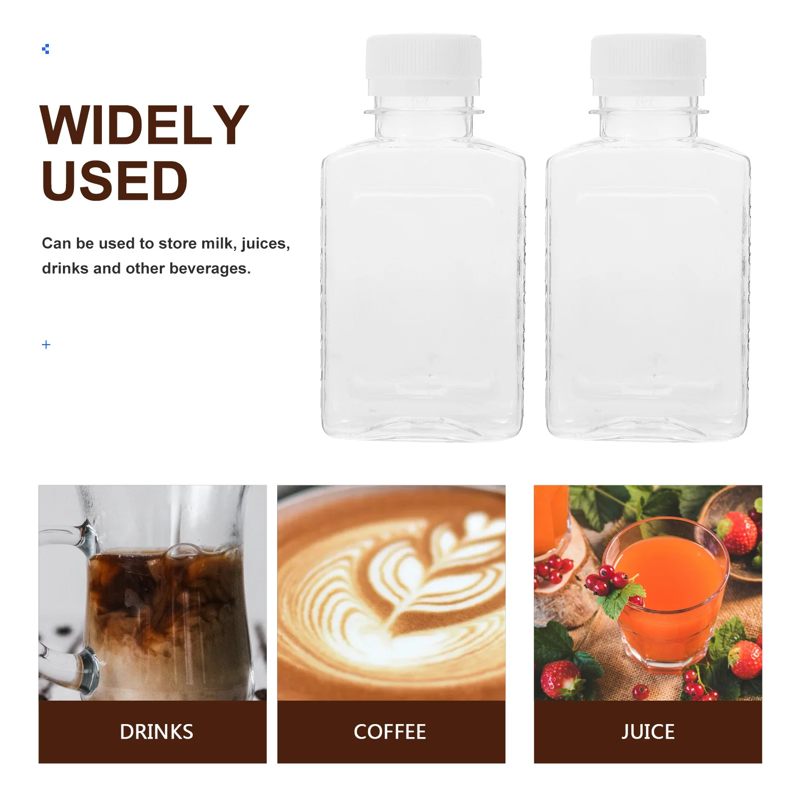 6 قطعة زجاجات المشروبات البلاستيكية شفافة قابلة لإعادة الاستخدام حاويات عصير صغيرة الحليب شرب الماء تخزين الثلاجة استخدام إبريق ماء #2