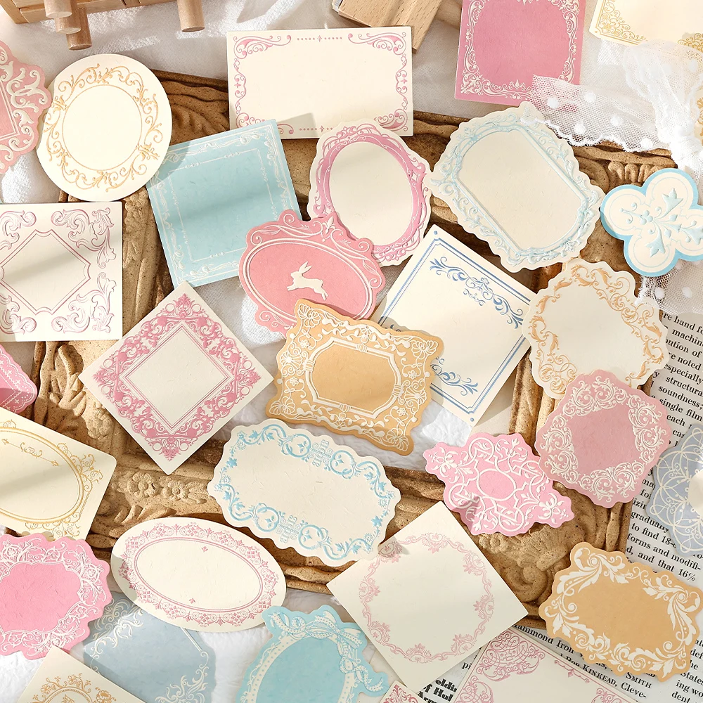 30 pcs/box Vintage Label material paper Collage Decor Junk Journal DIY Scrapbooking School Supplies Memo Office Stationery