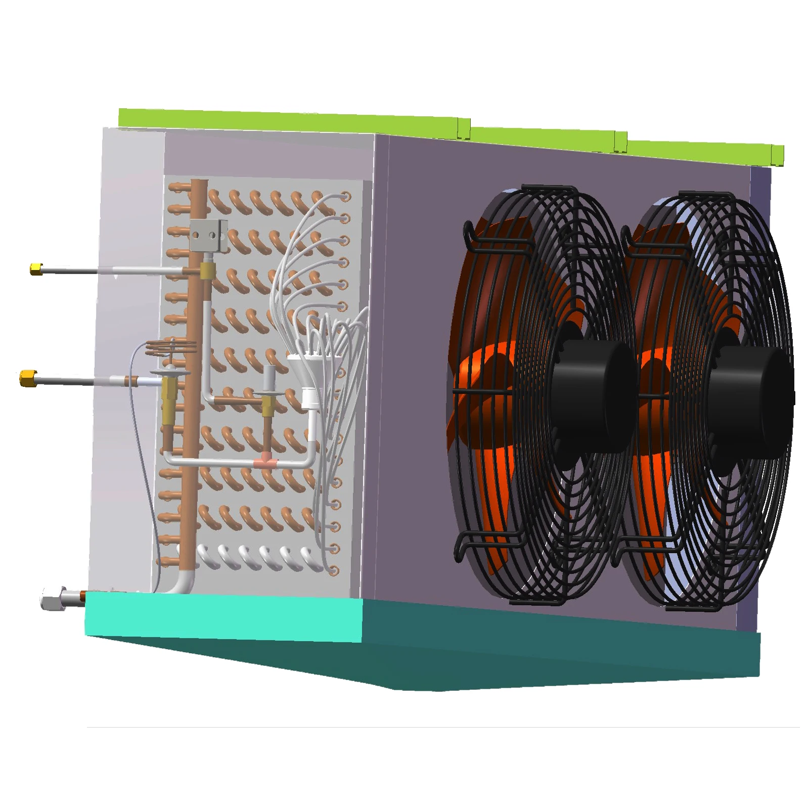 16-holes distributors distribute liquid refrigerants from the thermostatic expansion valve to individual sections of evap.