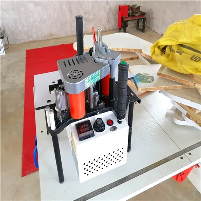 2026 1.2KW آلة ربط الحواف النجارة المحمولة الخشب PVC دليل حافة بندر مزدوجة الجانب الإلتصاق 110 فولت/220 فولت #4