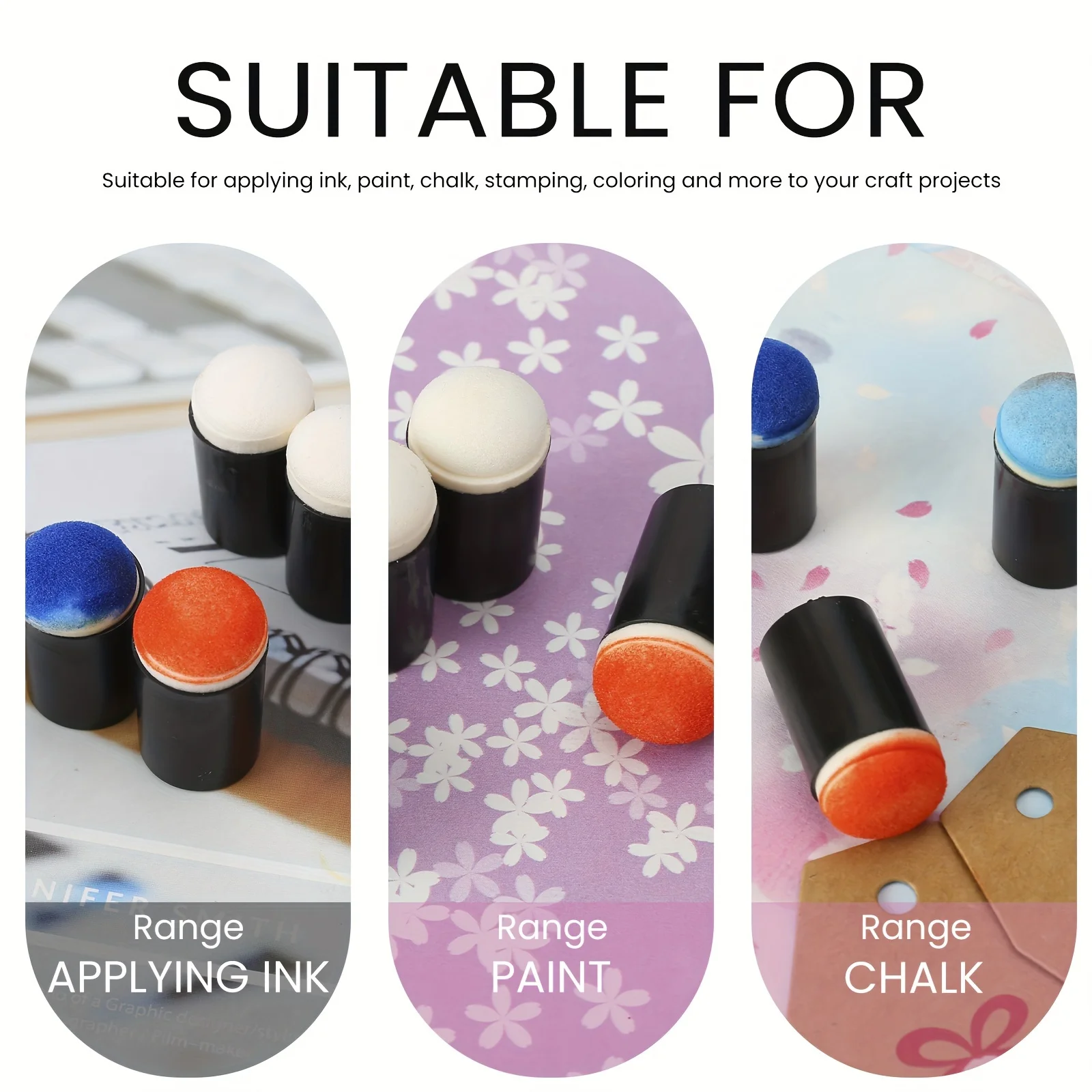 9pcs Craft Finger Sponge Daube - Self Inking Stamp review and price