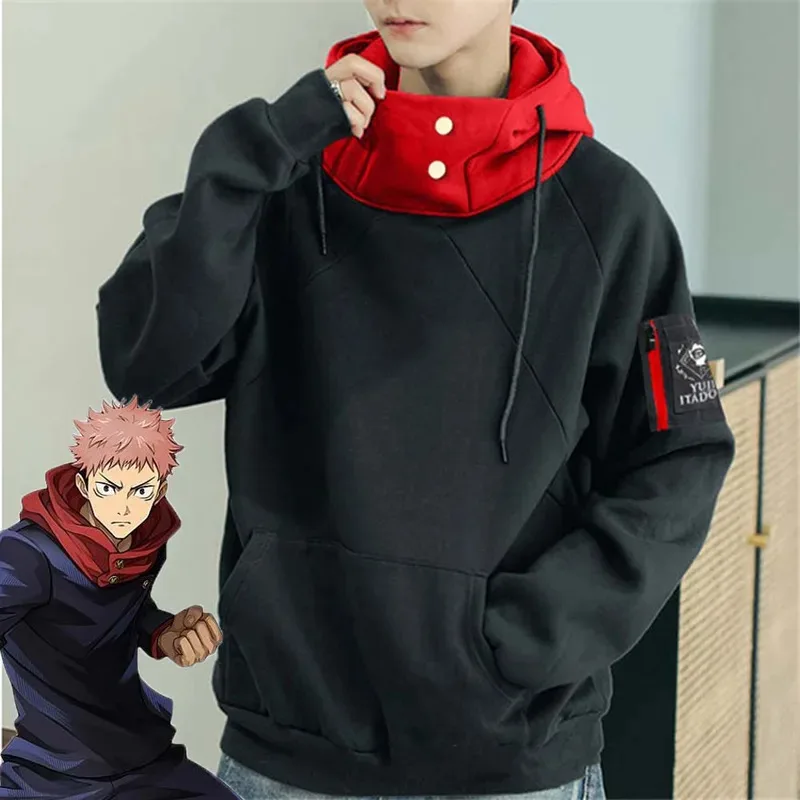 DY20Anime Jujutsu Kaisen Gojo Satoru Itadori Yuji Strój Cosplay Dorosły Unisex Bluza z Kapturem Kurtka Casualowa Bluza z Kapturem Itadori