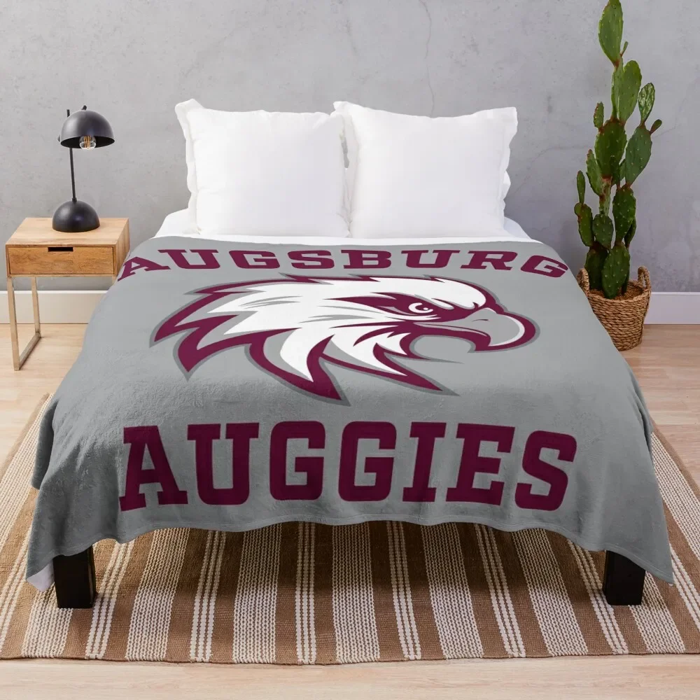 

Augsburg University Auggies Throw Blanket Heavy Luxury Brand Plush Blankets For Bed Blankets