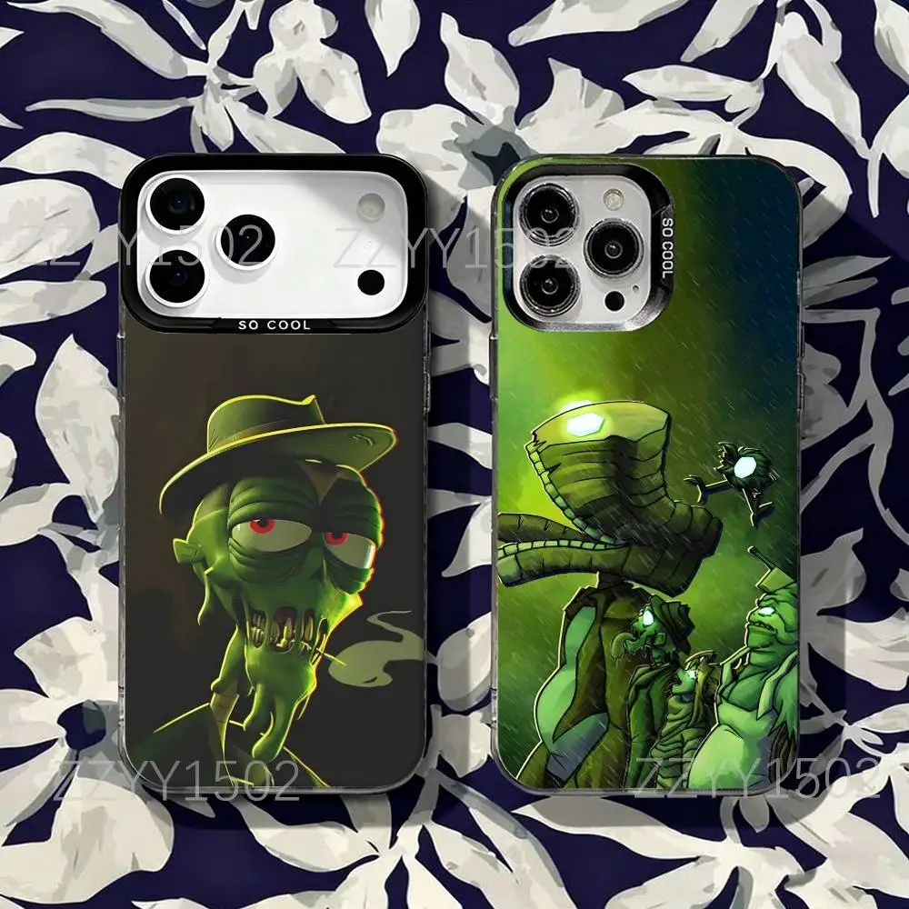

The G-Gaslight District Cartoon For iPhone 17,16,15,14,13,12,X,8,Pro,Max,Plus,SE4,Air,Mini Anti-Slip Black IMD Matte Case