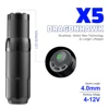 Dragonhawk X5 무선 배터리 문신 펜 4.0mm 스트로크 LED 디스플레이 브러시리스 모터 바디 아트 영구 화장 기계 1