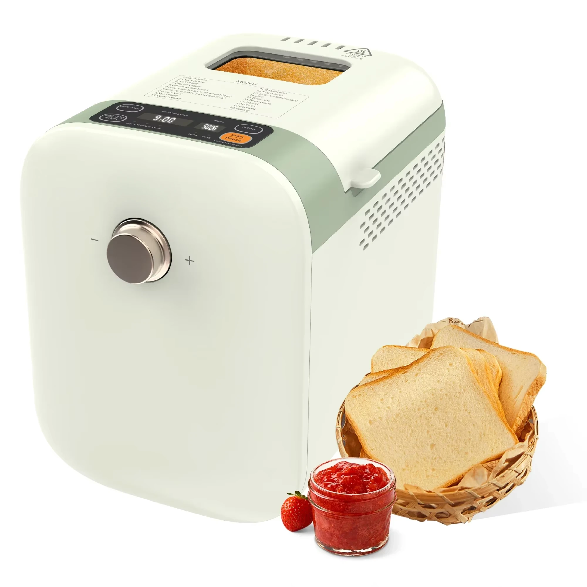 Hot Sale 1.5LB 20 in 1 Multi-functions Non-stick inner pot Automatic Small Korea Japan Home Bread Maker