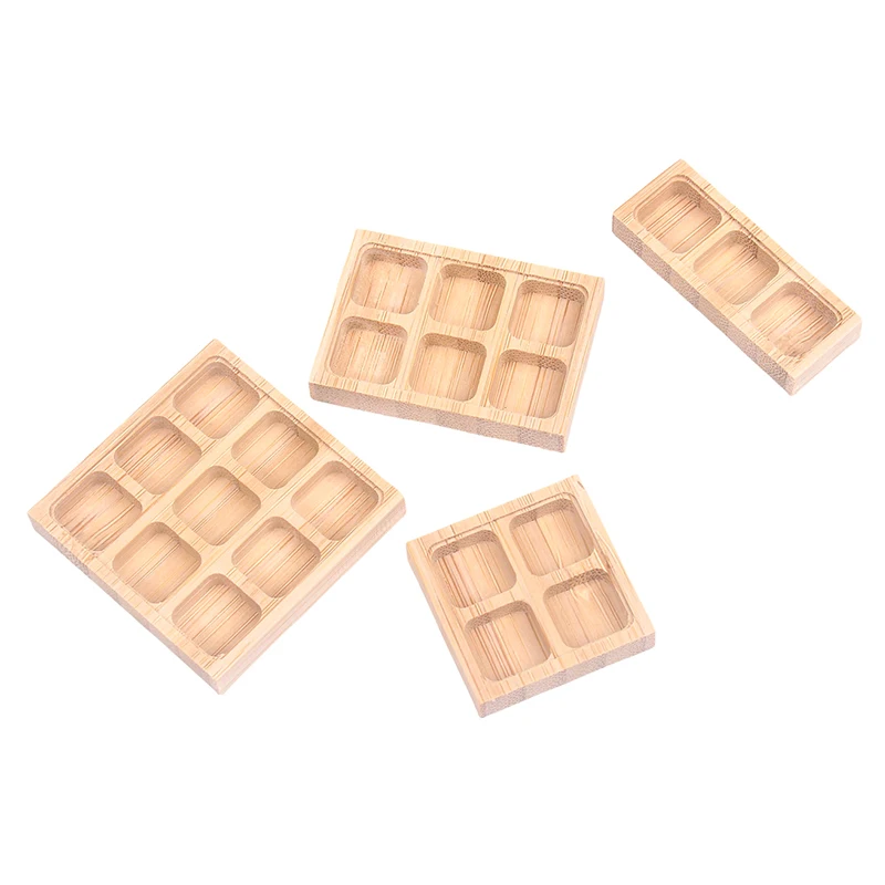 1:12 Dollhouse Miniature Cake Tray Dessert Food 4//6/9Grids Plate Kitchen Model Decor Toy Doll House Accessories
