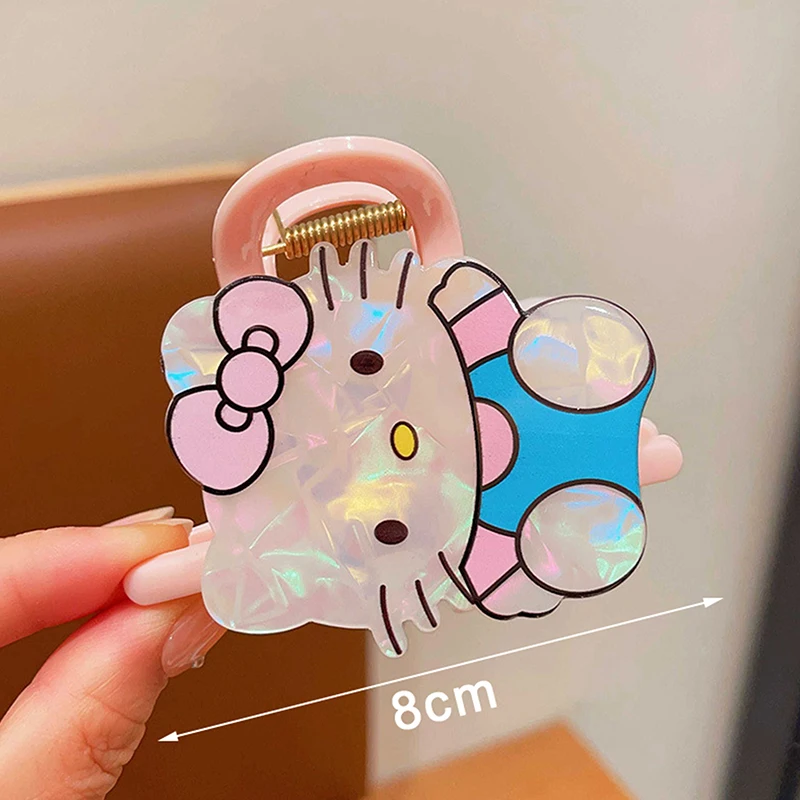 Kawaii Sanrio Hello Kitty Hair Clips For Women Girls Cartoon Hair Claws Funny Shark Clip Cute Headwear Hair Accessories