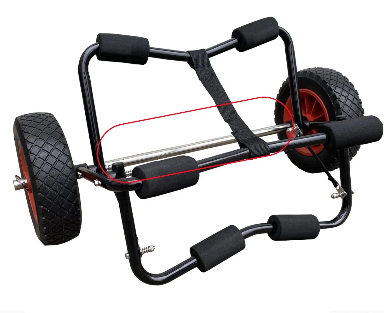 Marine Grade Aluminium Frame Stainless Steel Axel 300LBS Outdoor Kayaks Canadian Canoes Trolley