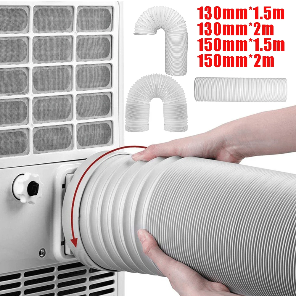 150/200CM Vent Hose Duct Outlet Flexible Mobile Air Conditioning Accessories Telescopic Heat Exhaust Pipe Thickened Exhaust Pipe