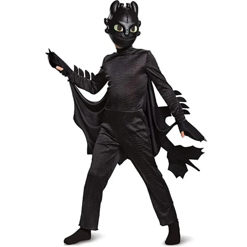 72th Kids Animal Carnival How to Make Your Dragon Toothless Cosplay Clothing Mask Kigurumi Anime Jumpsuit Birthday