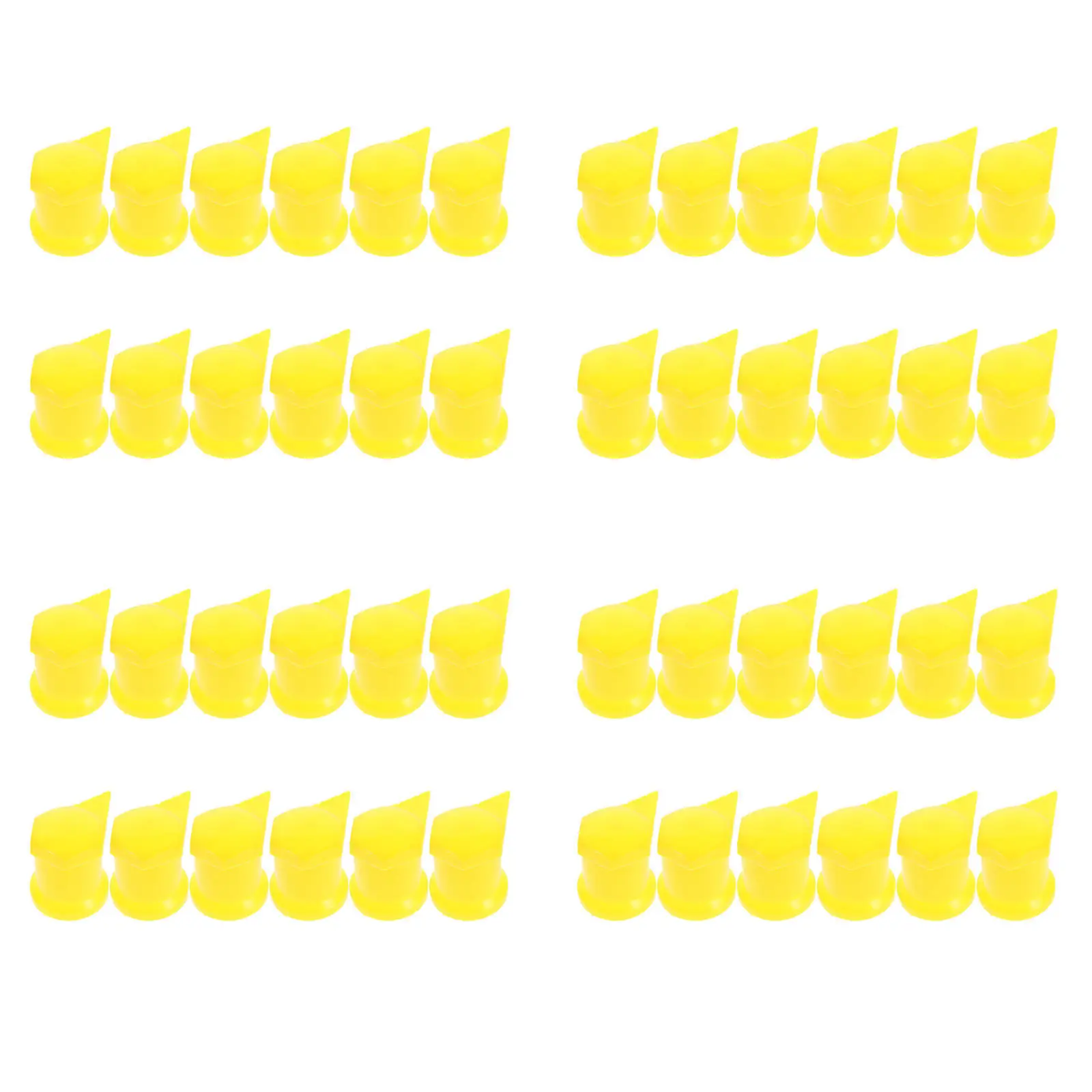 

50Pcs Wheel Nut Indicator Loose Lug Nut Cover Torque Marker Bright Yellow Safety Check Truck Trailer Semi Accessories