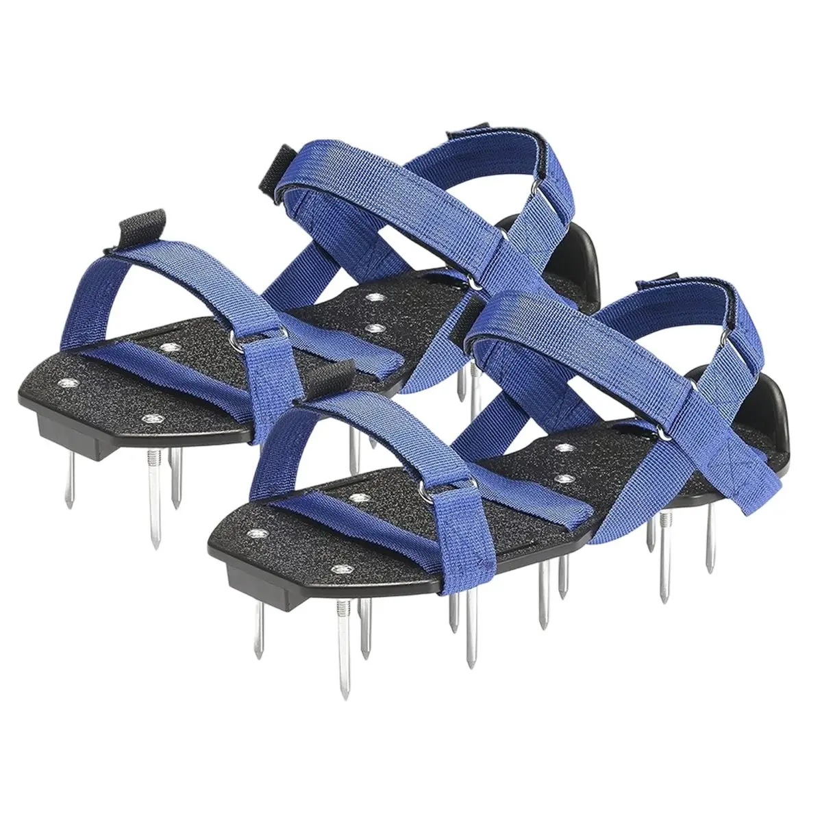 AT16 Lawn Aerator Shoes One-Size-Fits-All Gardening Shoe Lawn Aerator with X-Strap Lawn Aerator Spike Shoes for Lawn and Yard