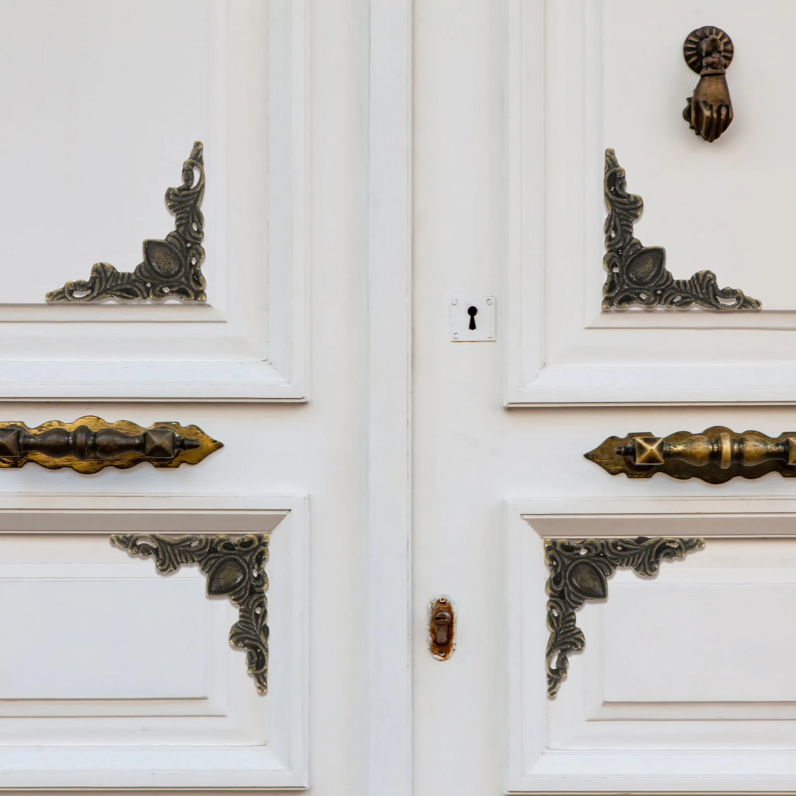 

20Pcs Finish Box Corner Protector Heavy Duty Metal Guards for Wood Case Protection Elegant Decorative Box Hardware