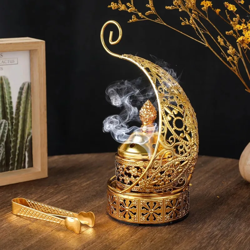 Iron cut incense insert aromatherapy diffuser carbon furnace autumn home interior decoration