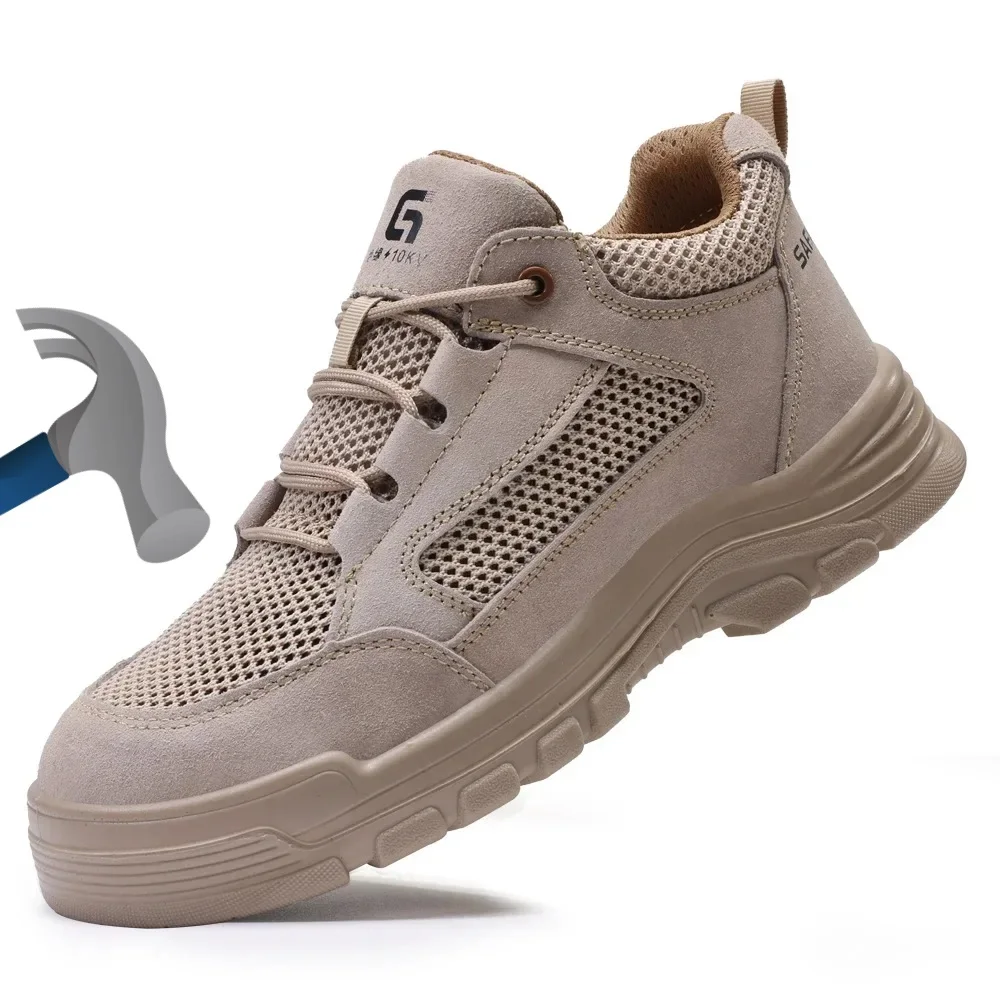 Latest 2025 Fashion Insulation 10KV Men Safety Work Shoes Sneakers Steel Toe Anti Smashing Indestructible Male Footwear