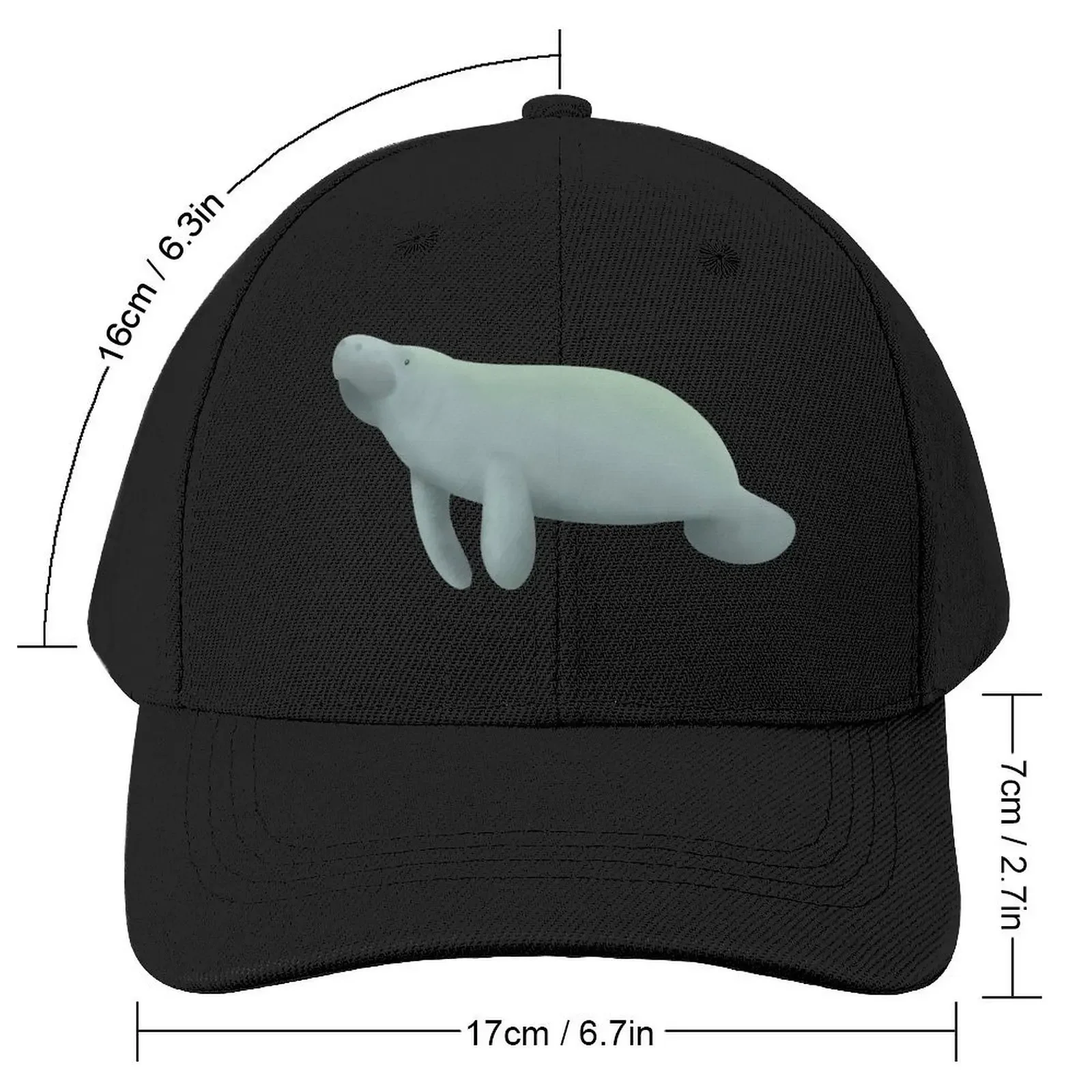 manatees (blue) Baseball Cap Golf Wear Bobble Hat Streetwear funny hat Men's Women's