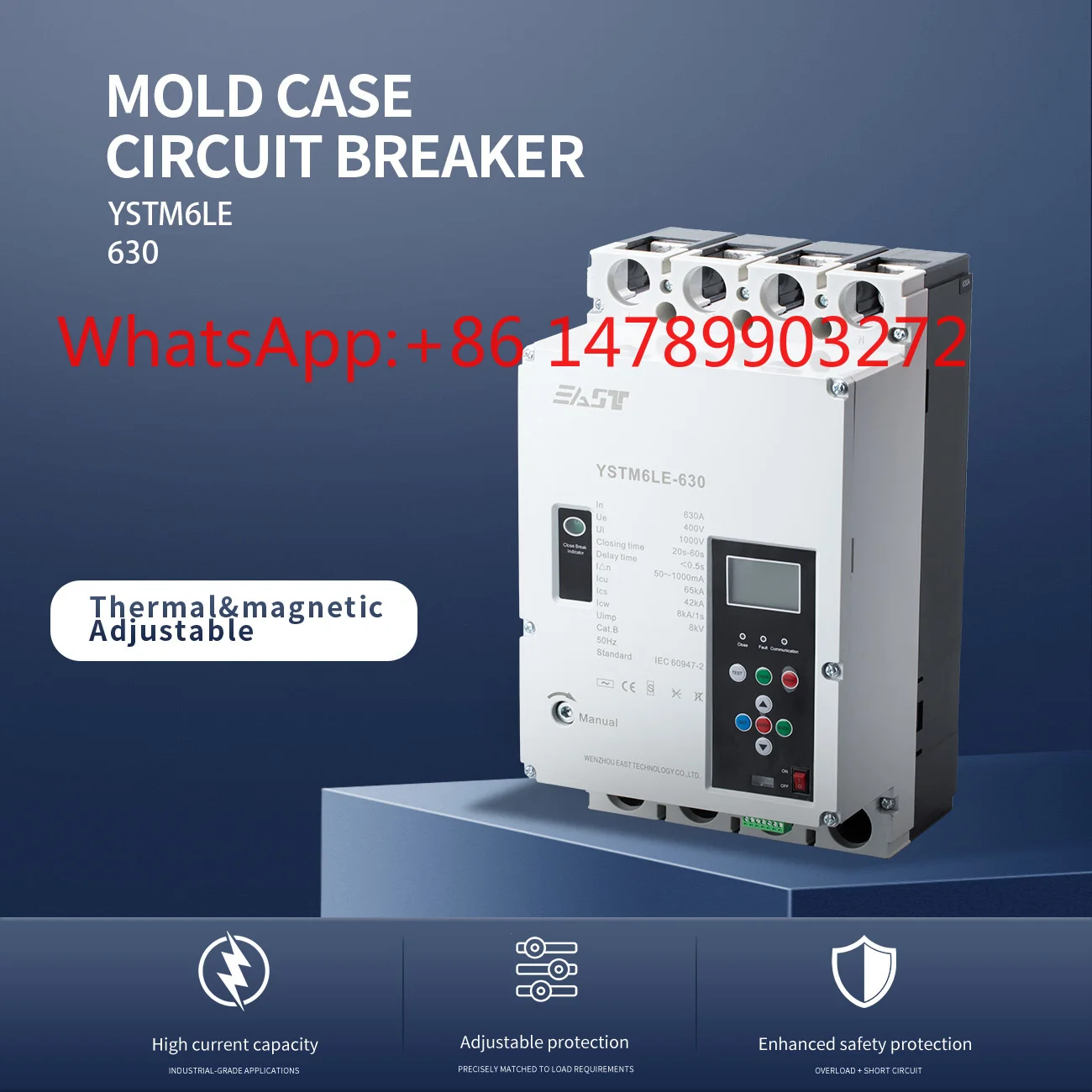 YSTM6LE-250 MCCB OEM ODM Leakage 3P 4P PV Solar Cabinet Distribution Box