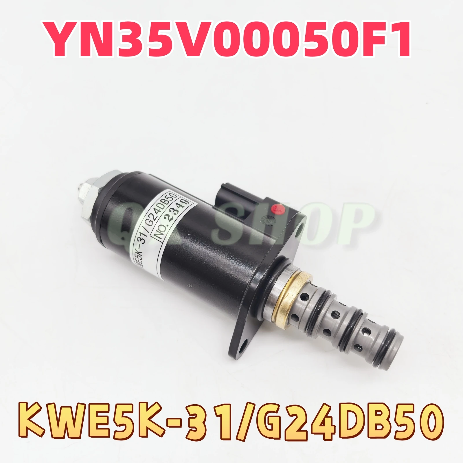 

YN35V00050F1 YN35V00013F1 Гидравлический электромагнитный клапан для экскаватора Kobelco SK200-8 SK200-6E SK250-8 SK350-8 KWE5K-31/G24DB50