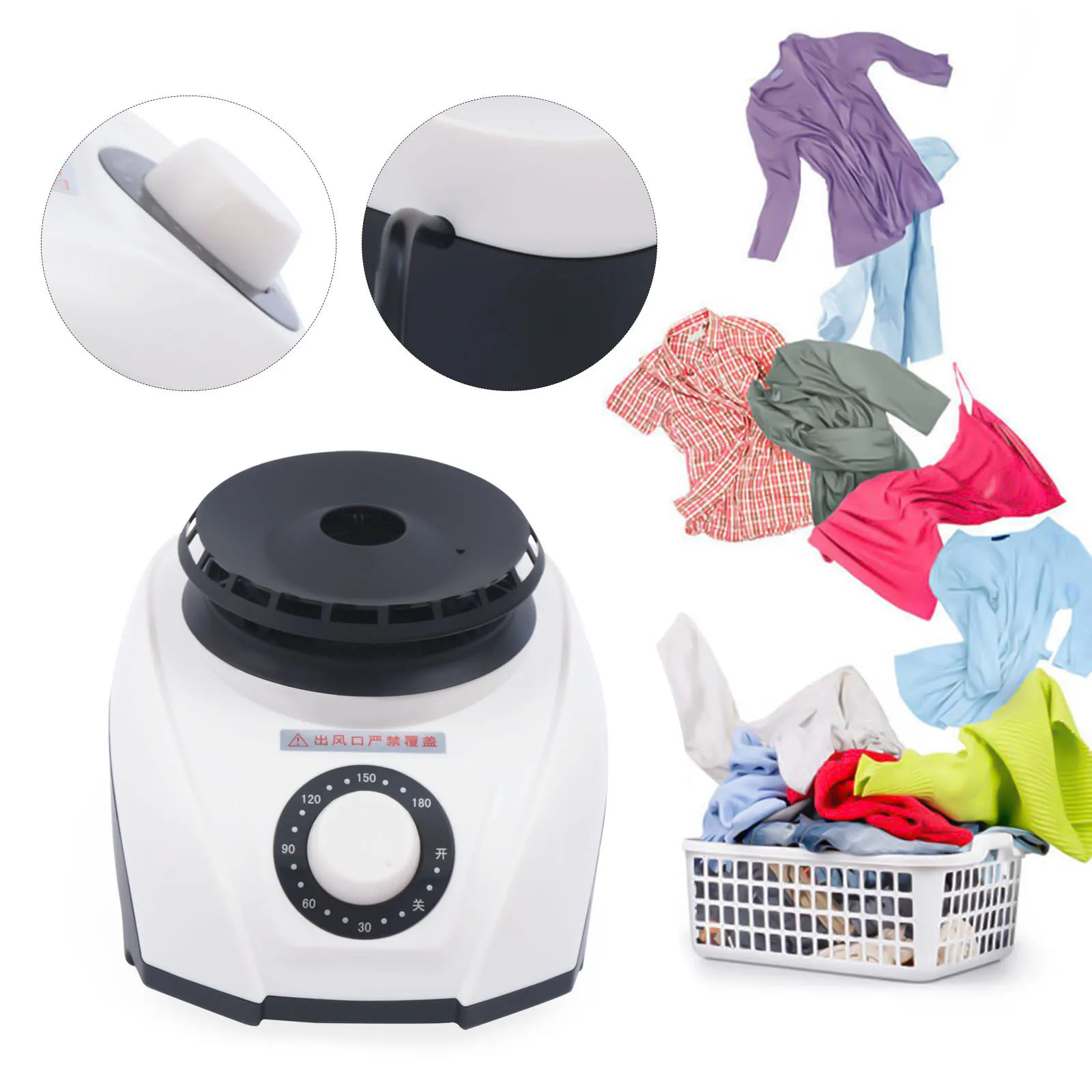 

1200W Mini Portable Electric Laundry Clothes Dryer Super Quiet Warmer Energy Saving Clothing Shoes Dryers for Apartment Home