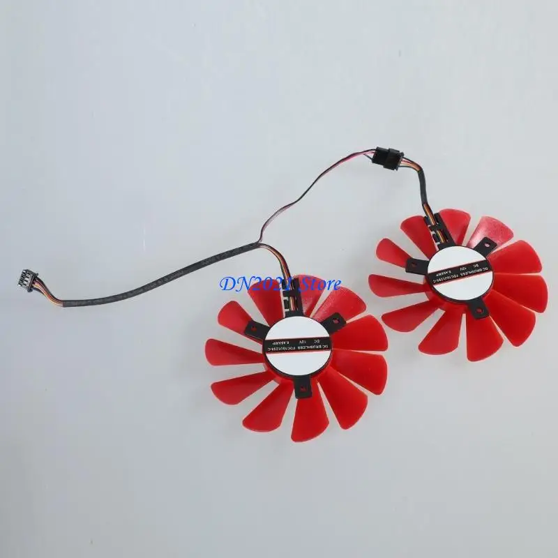 F3KE 2PCS Quiet Cooling Fan High Efficiency PWM Fan With LED Lighting Enhances Gaming