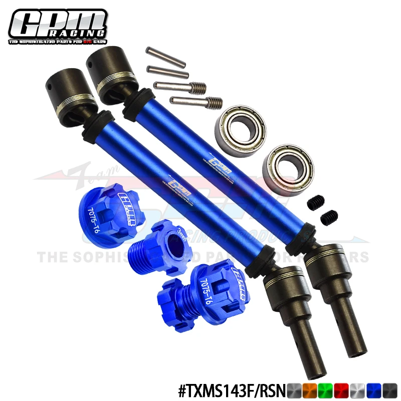 GPM Front/Rear CVD Drive Shaft+Hex Adapter+Wheel Lock For TRAXXAS W/Windemaxx