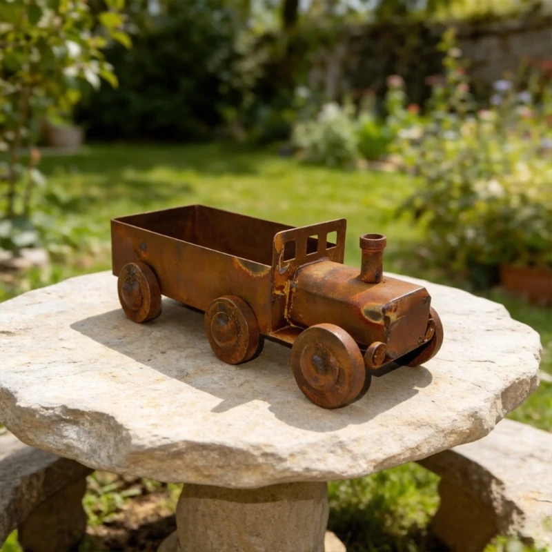 Miniatur-Lokomotive-Form-Garten-Pflanzgefäß für Terrassen, Hofdekoration, 3 x – Detail 1