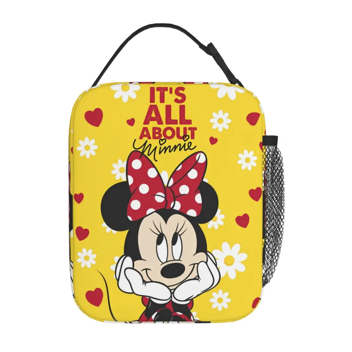 Cartoon Cute Minnie Mickey Mouse Insulated Lunch Bag Cooler Meal Container Large Tote Lunch Box for Men Women College Outdoor