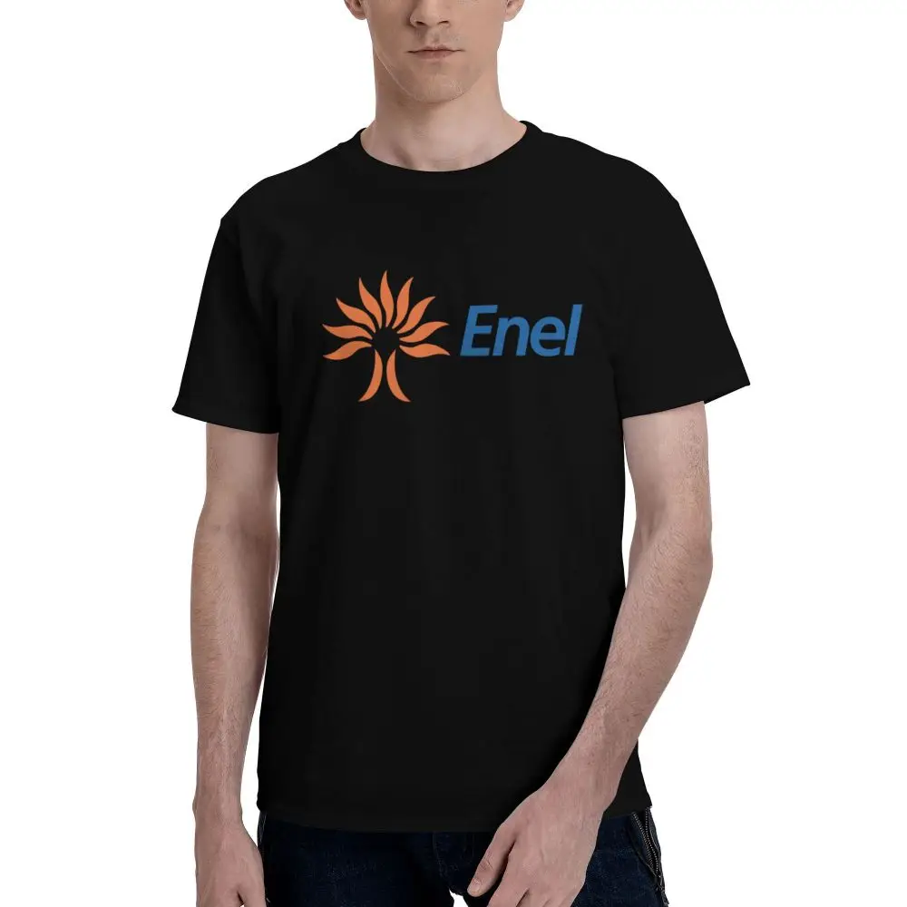 Модная футболка Enel, Мужская хлопковая футболка с принтом, мужские топы, забавная футболка с коротким рукавом