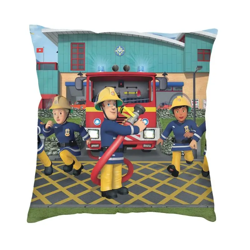 

Чехол для подушки Fireman Sam 40x40 см, мягкий мультяшный чехол для подушки пожарного, квадратная подушка для дивана, чехол для домашней декоративной дакимакуры