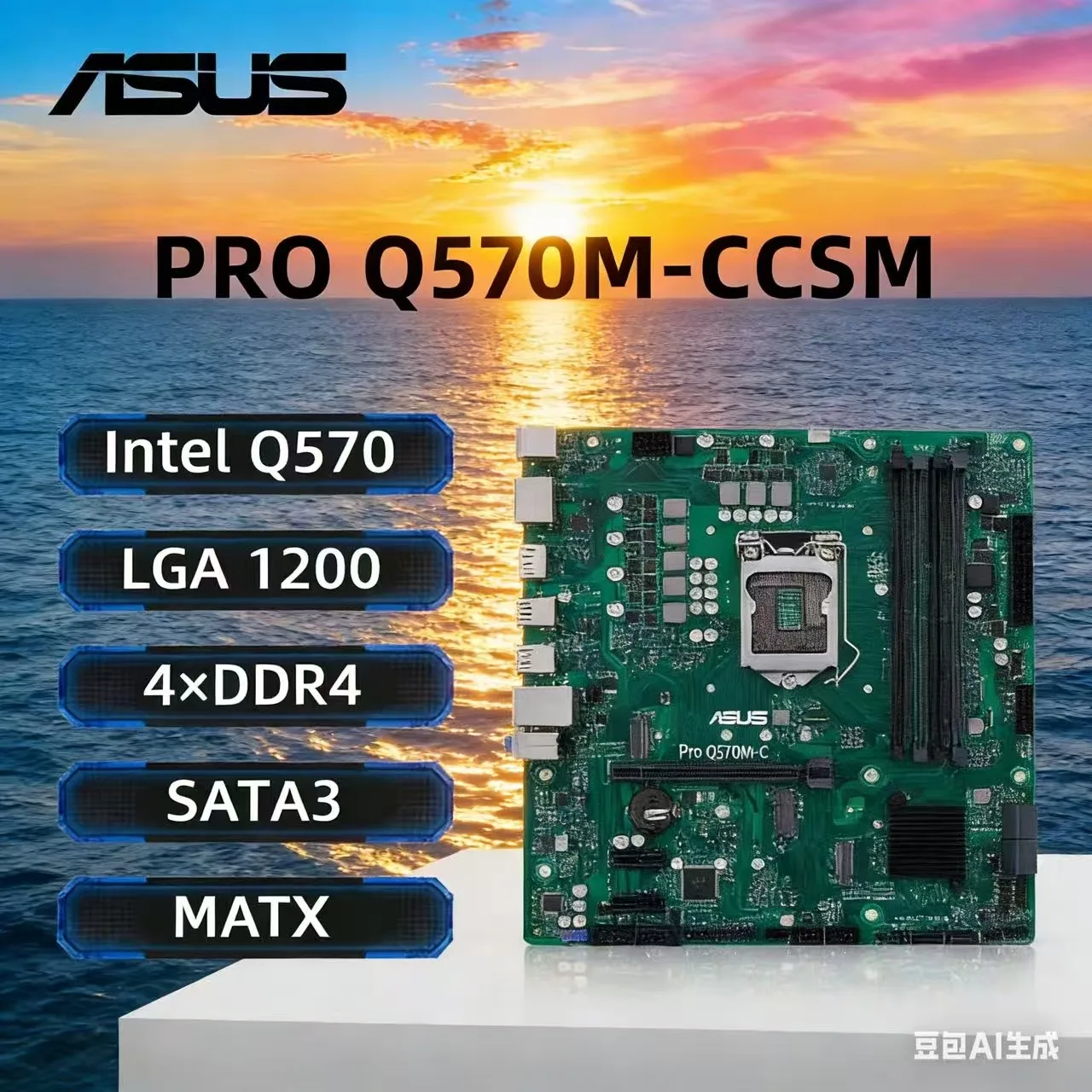 

ASUS Pro Q570M-C/CSM carte mère LGA 1200 prend en charge 10700F 11700F 11600K 10400F 11400F CPU 4xDDR4 HDMI 2xM.2 PCIe 4.0 mATX