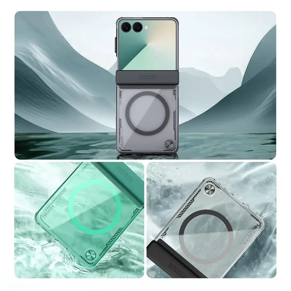 Samsung Galaxy Z Flip 7حافظة شفافة لهاتف سامسونج جالاكسي Z فليب 7 من NILLKIN Iceblade مادة صديقة للبيئة غطاء مقاوم للصدمات لهاتف سامسونج Samsung Z Flip7