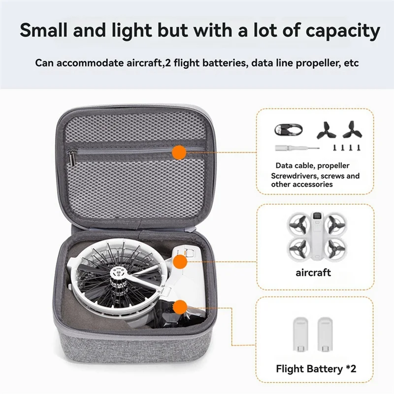 DIGIT-For DJI Flip Single Machine Storage Bag Mini Vlog Aerial Camera Protection Box Outdoor Handheld Hard Shell Bag