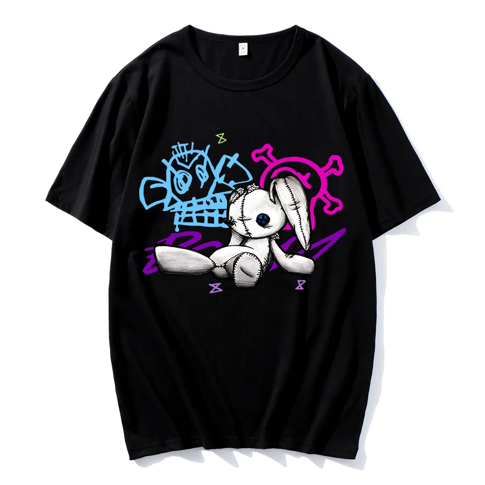 Jinx Arcane Monkey TShirts Anime Cosplay Tees Women Men Unisex Grunge Aesthetic Short Sleeve Cotton Print Summer Streetwear Tops