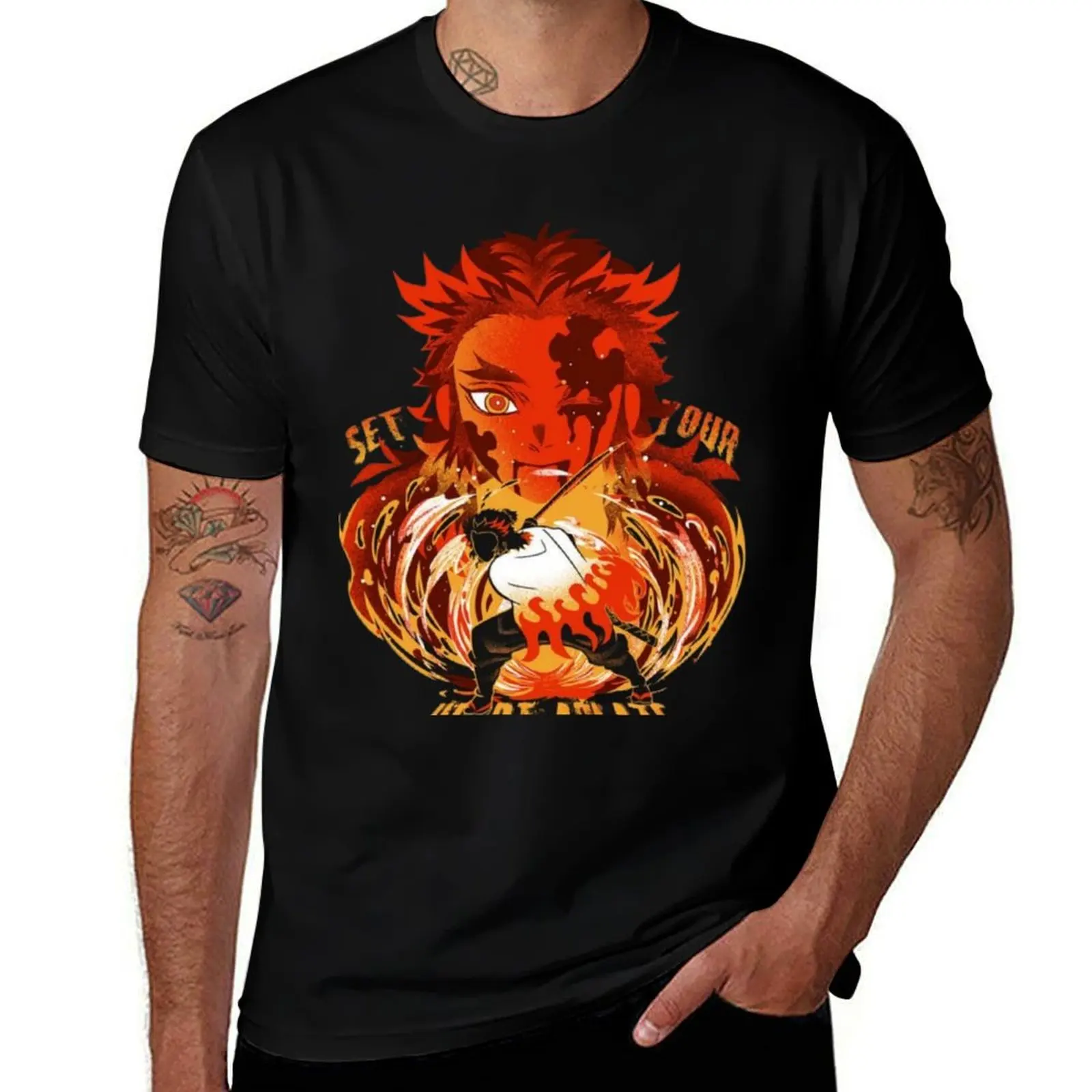 

Set Your Heart Ablaze Classic T-Shirt Casual Breathable Short Sleeve Top