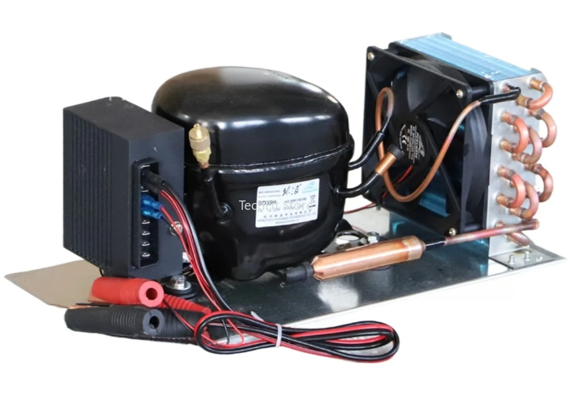 BD35HC DC compressor condensing unit Micro refrigeration unit Air-cooled refrigerator unit R134a12V24V