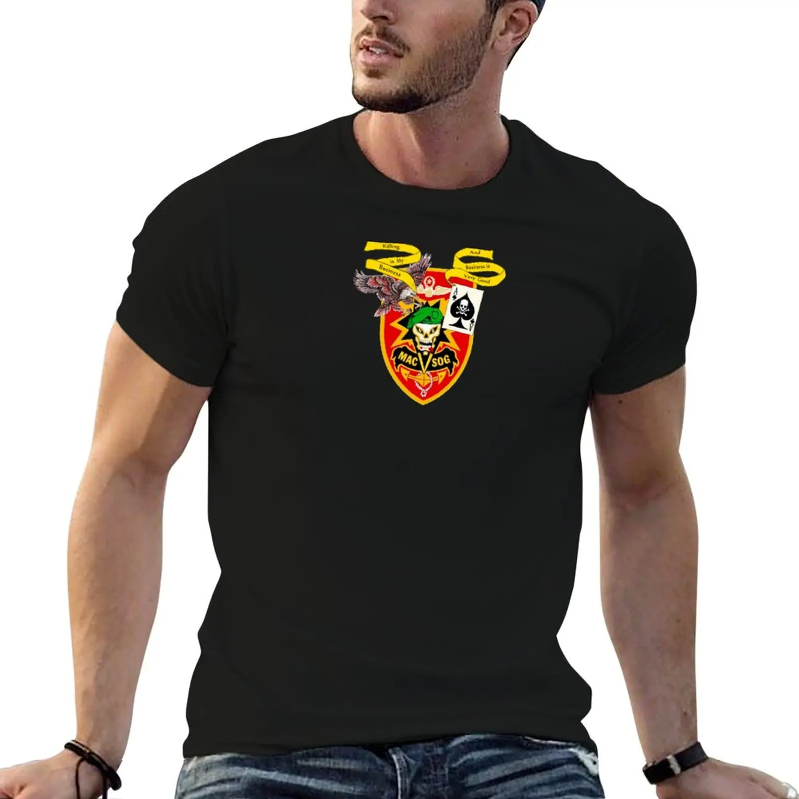MacVsog with covert Cia T-Shirt Trendy Pattern T-Shirt for Men