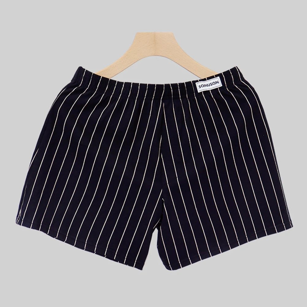 

Stylish Men's Arrow Pants Made of Cotton for Home and Beach Use Low Waist Striped Design in Black Blue Gray Khaki
