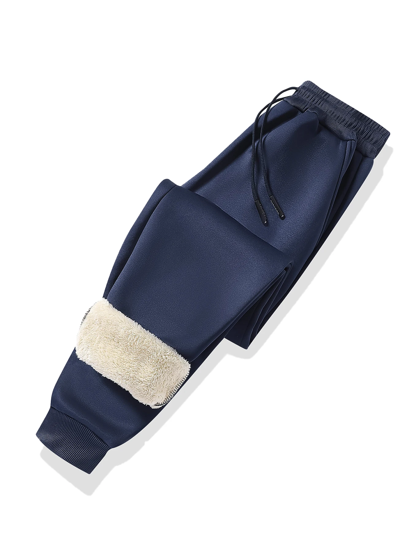 Winter Men's Warm Thick Pants Drawstring Fleece Jogging Sweatpants Thickened Casual Straight Trousers Outdoor Streetwear M-3Xl
