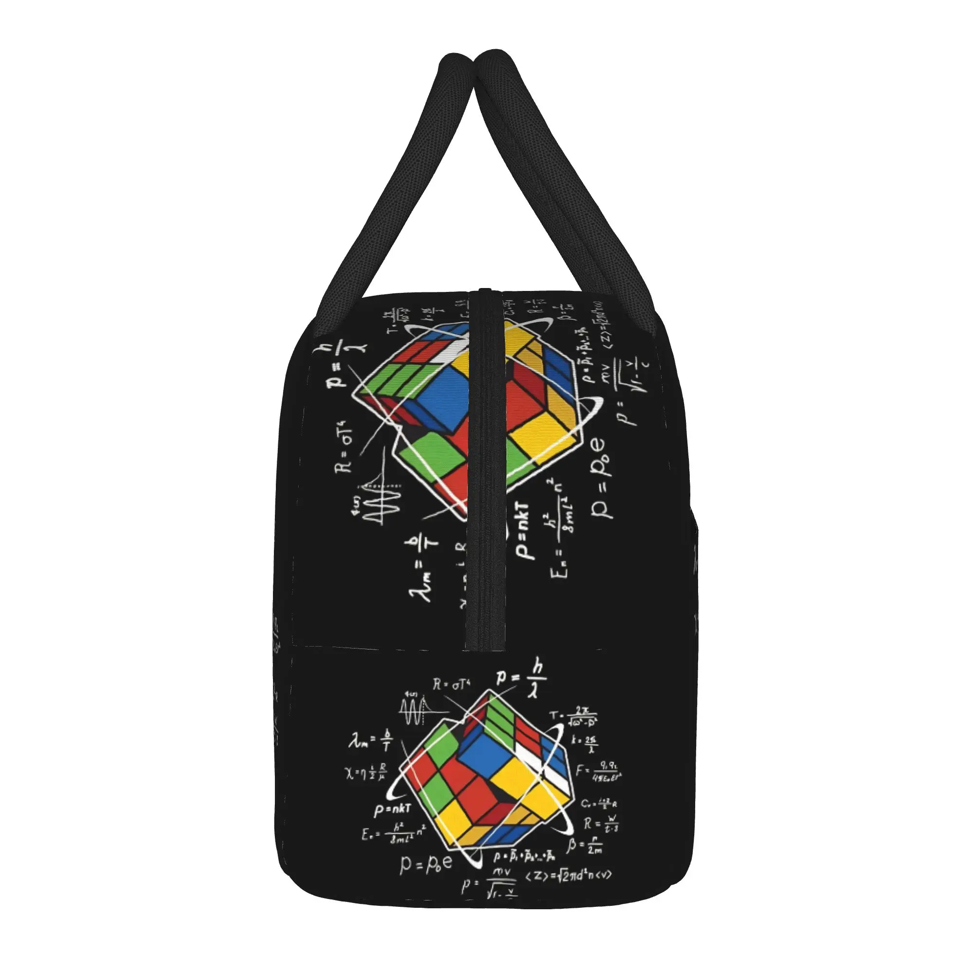 Math Rubik Rubix Rubics Player Cube Maths Lunch Bag School Lunch Box For Child Thermal Lunch Bags Oxford Zipper Cooler Bag