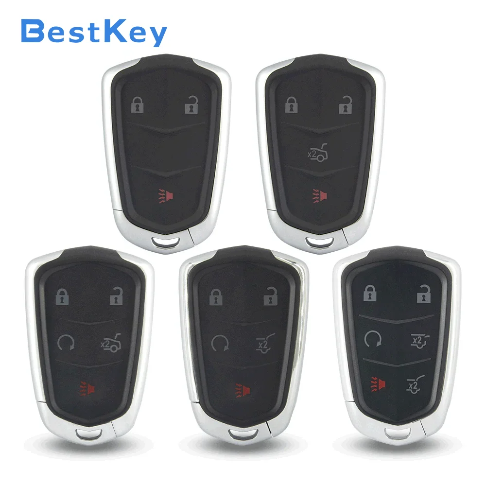 Best Key Wearproof Smart Key Fob Shell 3 to 6 Button HYQ2AB HYQ2EB Backup Protective Housing for Cadillac CTS Escalade XT5 XTS