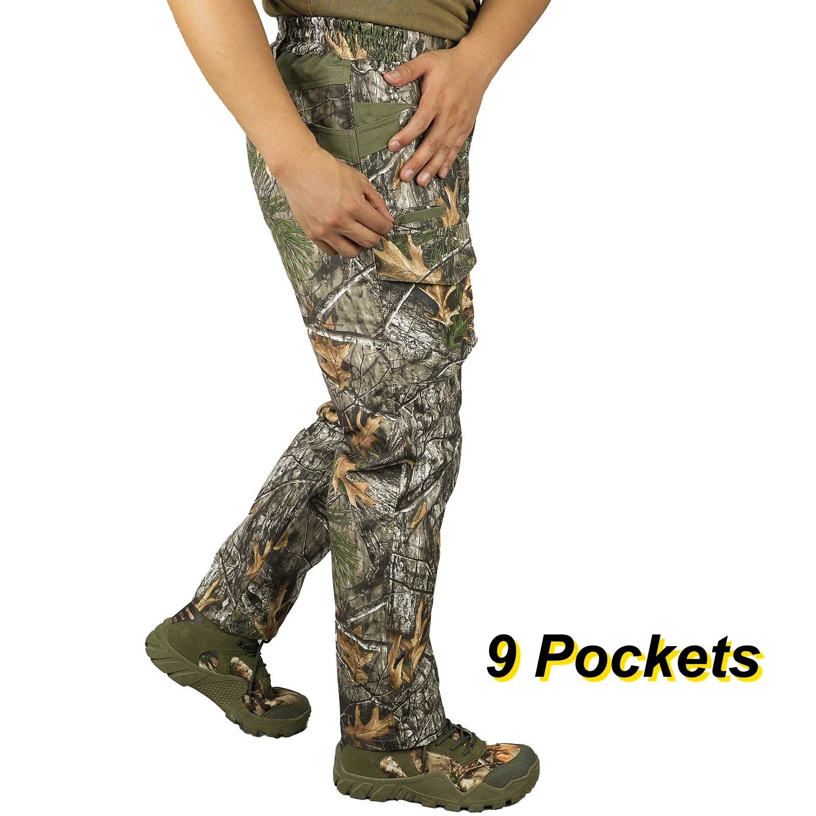 メンズマルチポケットカモフラージュ戦術パンツ、カーゴパンツ、ワークパンツ、アウトドア、釣り、狩猟、登山、ハイキング、キャンプ、スポーツ、男性