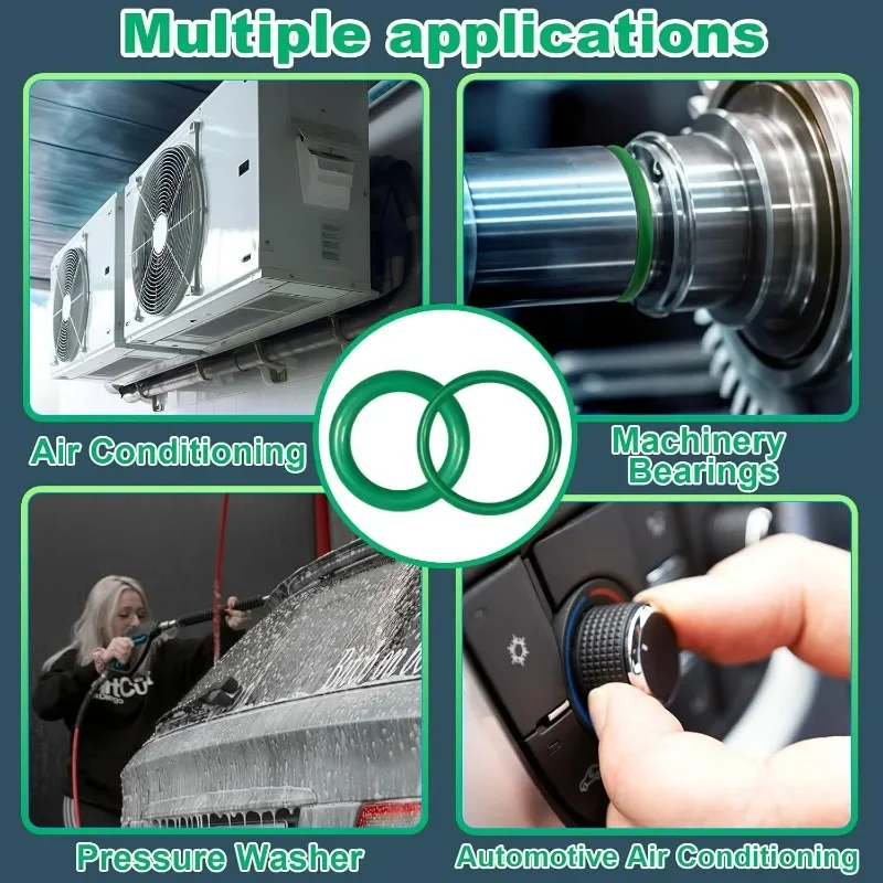 탄성 밴드 O-링 가스켓 고무 씰 링 범용 에어컨 씰링 링 수도꼭지 압력 배관 수리 와셔 키트