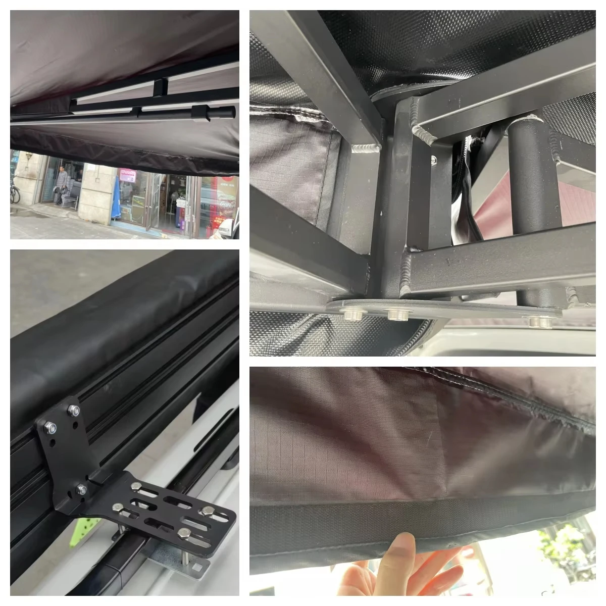 Tenda laterale per auto da 180 gradi 2m/2.5m 600D Impermeabile autoportante Baldacchino laterale per auto Tenda per veicolo Configurazione rapida espandibile