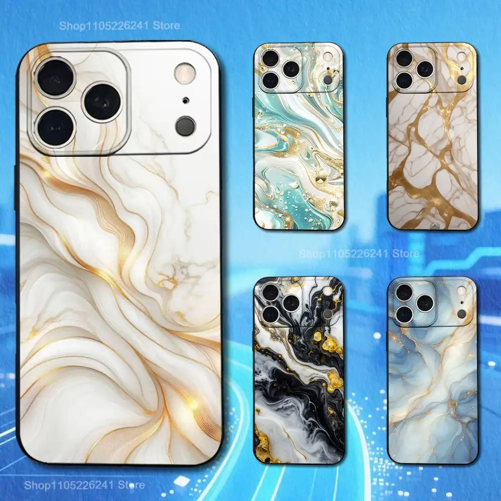 

Cool Texture Platinum Marble For iPhone 8,7,11,12,15,14,13,16,17,Plus,Pro Max,XS,X,XR,SE,Mini,Soft Silicone Black Case