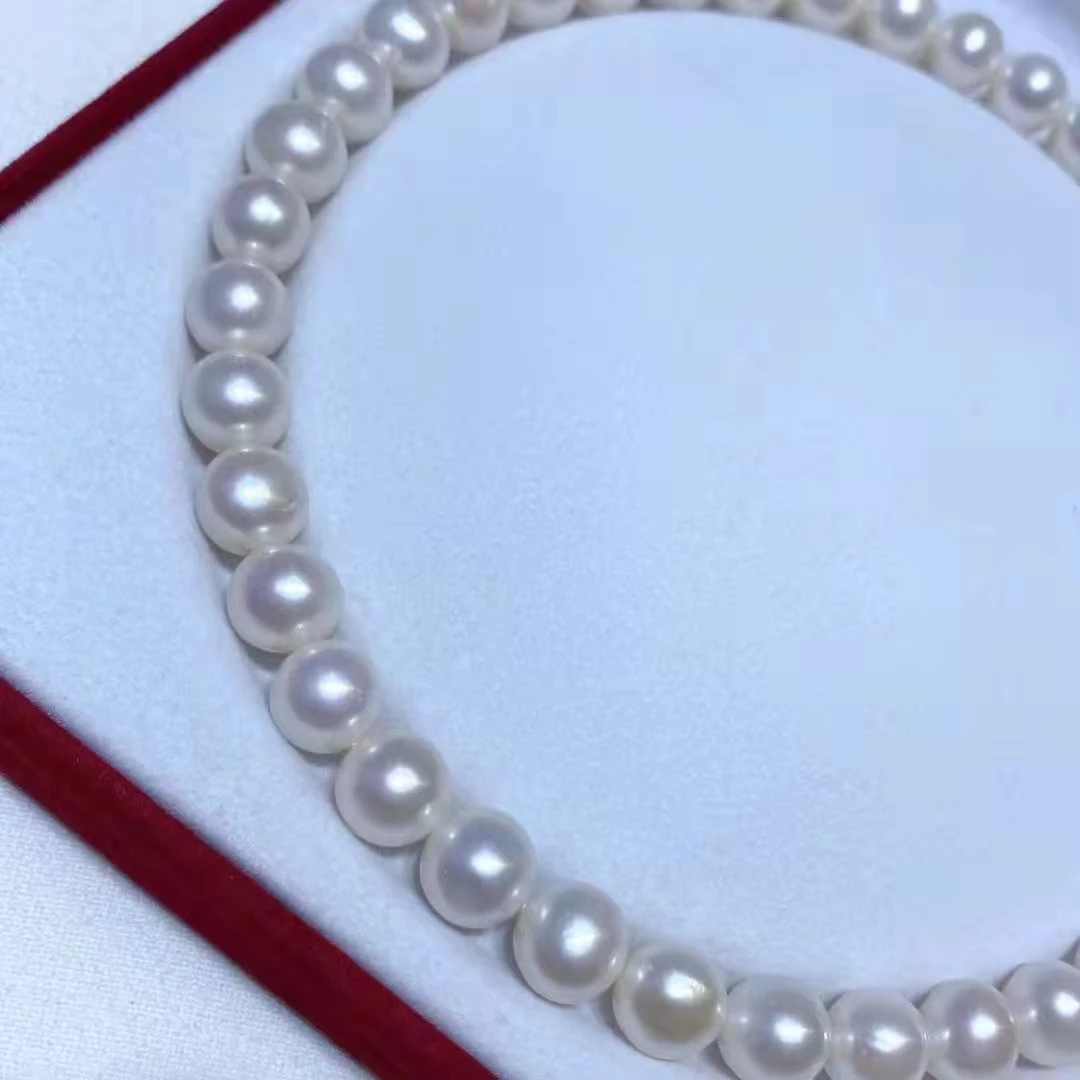 SGARIT خمر نمط 11-12mm قلادة لؤلؤ المياه العذبة حار بيع الأزياء والمجوهرات مع شكل الكرة