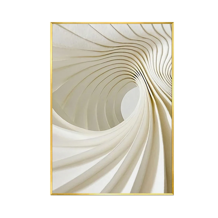 Morden Home Decoration Gold Foil Acrylic Print Large Wall Art Crystal Porcelain Painting Abstract