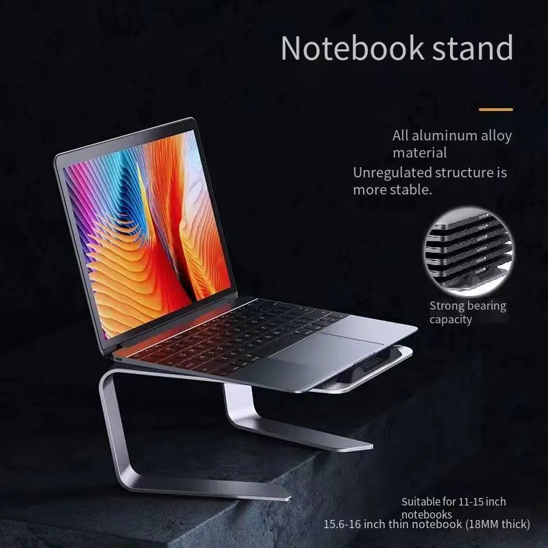 Adjustable Aluminum Laptop Stand Portable Notebook Support Holder For Macbook Pro iPad Air Computer Tablet Riser Cooling Bracket